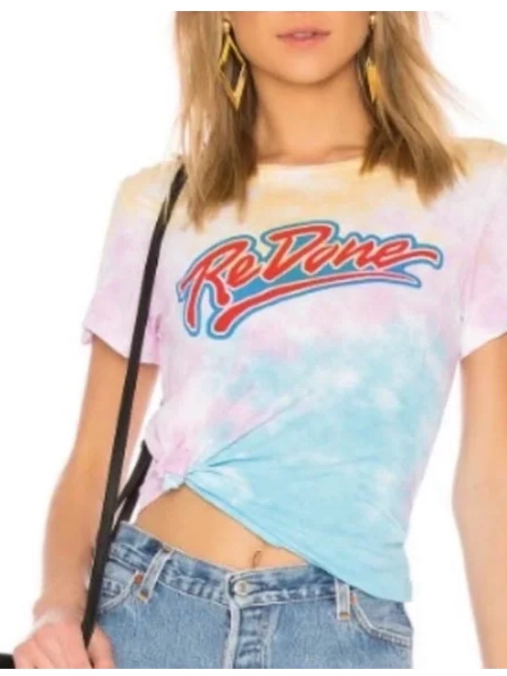 RE/DONE Originals The Classic Tee in Fantasy Tie Die, Size Small